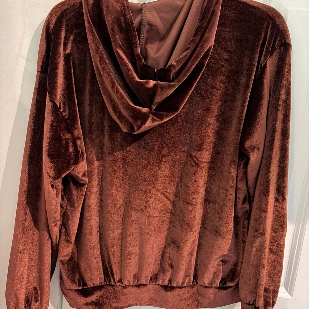 Brown Velvet Hoodie - Picture 5 of 6